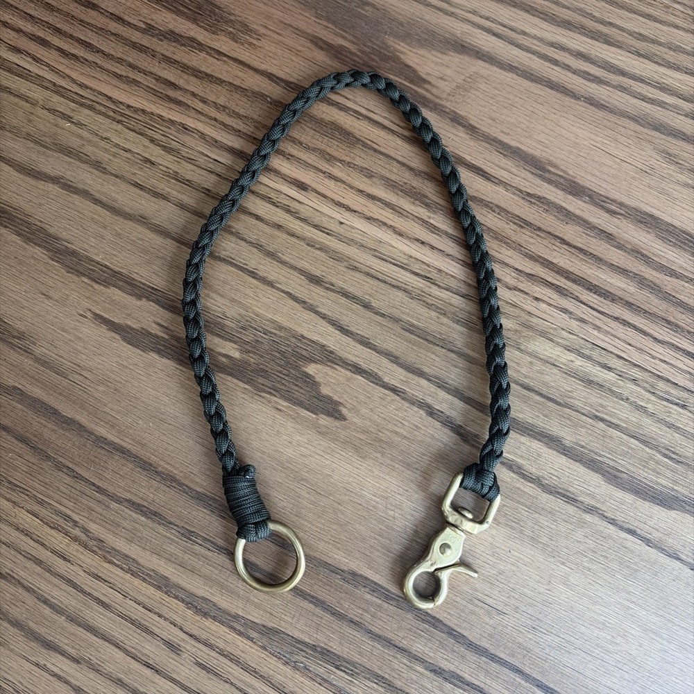 Corrections Officer Deputy Tactical Green Paracord Key Lanyard Brass