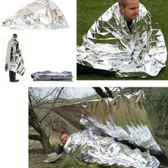 60pcs x Emergency Mylar Thermal Blankets, For First Aid Rescue Water/Wind Resist
