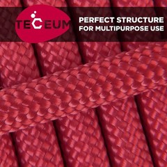 Teceum Paracord Type Iii 550 Crimson 100 Ft 4Mm Tactical Rope Mil-Spec Outdoor