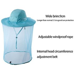 Head Netting Mosquito Net Hat Beekeeper Bee Veil Hat Bug Face Cover Netted Fi…