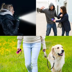 Mini Stun Gun Flashlight Rechargeable Powerful EDC Black