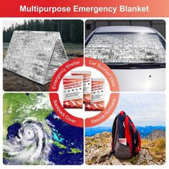 Rasupro 9 Pack Emergency Blankets Outdoor Survival Emergency Insulated Gear