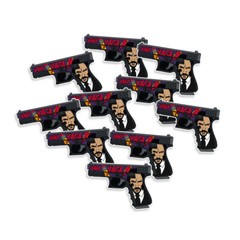 Wick Themed Striker Fire Gun Sticker
