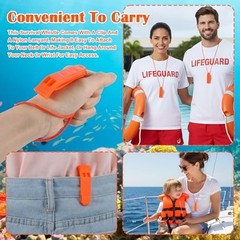 100 Pack Emergency Whistles with Lanyard Safety Whistles Loud Blast Emergency