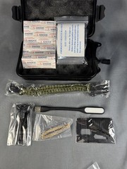 Emergency Survival Kit Waterproof Style Case Fire Starter Knife Compass Light