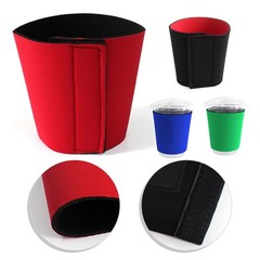 Non slip Neoprene Cup Sleeves Heat Insulation Comfortable Grip Reusable