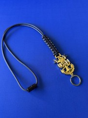 USN E9 MCPO Gold/Silver Anchor with Navy Blue Paracord Neck Lanyard