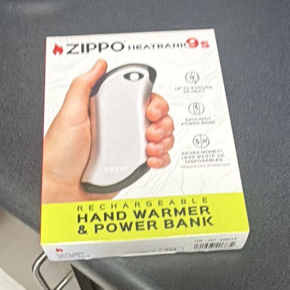 Zippo HeatBank 9s Rechargeable Hand Warmer Power Bank 9Hr Silver 40683