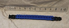 Sanctified Covenant 550 Paracord Bracelet Blue & Black, Thin Blue Line