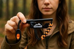Allgo Outdoors 5in Ferro Rod Fire Starter with Striker, Whistle and Paracord