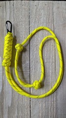 Paracord Neck Lanyard with Clip – Fully Adjustable – Reflective Yellow