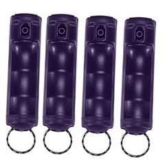 Vexor Police Strength Pepper Spray, Flip-Top Finger Grip, 20+ Shots, 10 Purple