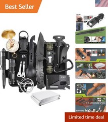 17-in-1 Luxury Survival Kit in Waterproof Case – Ultimate Gift for Adventurers