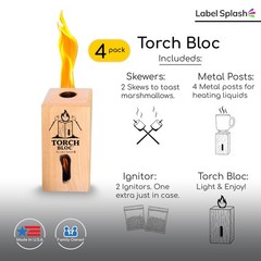 Swedish Fire Log Campfire Logs for S’Mores & Fire Pits, Torch Bloc One Log Fi…