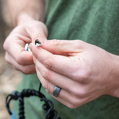 Paracord Survival Bracelets – 2 Pack, Adjustable Size, Loud Whistle, Fire Starte