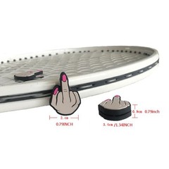 Middle Finger Tennis Racket Vibration Dampener Shock Absorbing Soft