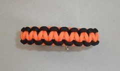 Custom 550 Paracord Fashion Bracelet – Color: Orange – Black Reversible