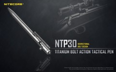 NITECORE NTP30 Titanium Bidirectional Bolt Action Tactical Pen