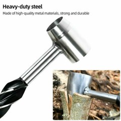 2PC Outdoor Survival Tool Wood Drill Manual Hand Auger Wrench Bushcraft Settlers
