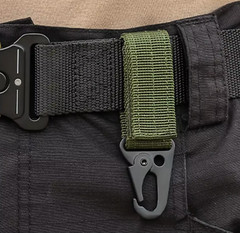 Tactical Carabiner Clip Band Strap Webbing with Key Chain Hook