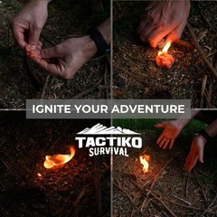 Tactiko Camping Fire Starter – Waterproof Survival Fire Starter for Wet Wood …