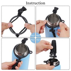 SUMERSHA Paracord Bottle Handle Black