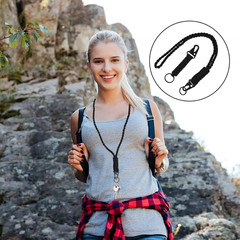 2 Pcs Tactical Paracord Lanyard for ID Badges and Keys, Heavy Duty 550 Paracord