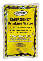 Mayday Pouch Emergency Drinking Water – 4.22 oz – Ex: 3/28