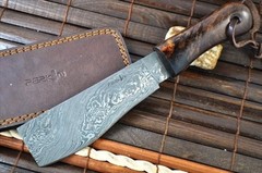 Handmade Damascus Hunting Knife Machete