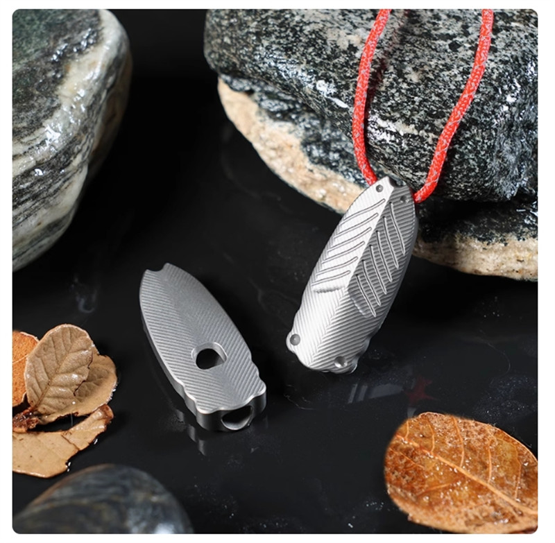 Titanium Safety Whistle Emergency Whistle Necklace Hiking Survival Outdoor EDC
