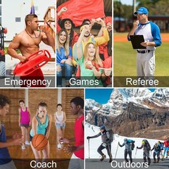 MeiNvShe 2 Pack Emergency Survival Whistle, 3-in-1 Emergency Whistles with Co…