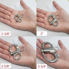 Pair Of 1-3/8(35mm)/2»(52mm)/2-5/8(69mm)/3-3/4(96mm)(316 Stainless Steel Fixed