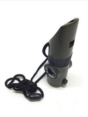 7-n-1 -Survival Tool- Whistle Mirror Magnifier Compass Thermometer Light String