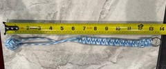 High Quality U.S.A. Light Blue And White ￼ Monkey Fist Paracord Keychain