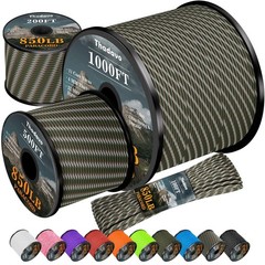 Reflective Paracord Rope 850lb, 100FT Nylon Utility Cord for Camping