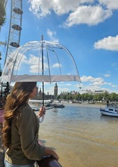 Umbrella Bell Shade Transparent / Clear White