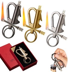 3 x Permanent Match Keychain Lighters Refillable Fire Starter Survival Camping