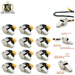 Stainless Steel Sports Whistles – Loud Sound and Hands-Free Lanyard for Coaches