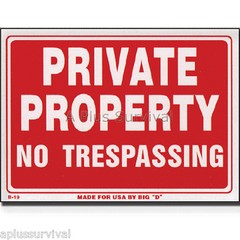 2 Pack – Private Property No Trespassing 9″x12″ Safety Sign Home Business Office