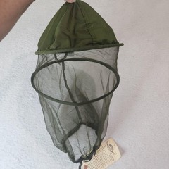 Vintage US Military Insect Head Net Green Army Shade 3 Nylon Size 59 NSN 8415