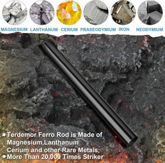The Professional Ferro Rod Fire Starter Kits Including a 5 Ferro Rod and Two 12
