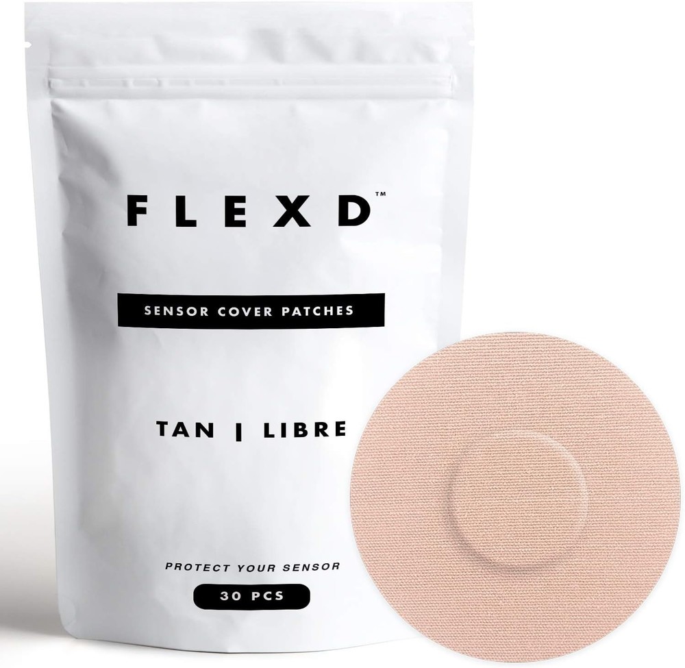 Waterproof Silicone Sensor Covers for Libre 2 & 3 – 30 Count, Tan Patches