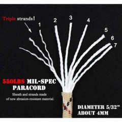 Outdoor Survival Kit Adjustable Paracord Emergency Bracelet Compass Waterproof