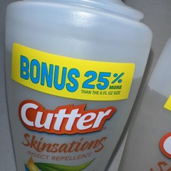 2 Cutter Skinsations Mosquito Insect Repellent Pump Spray Aloe Vitamin E 7.5 oz