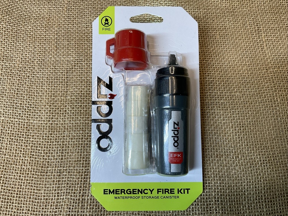 NEW🔥ZIPPO OUTDOOR Emergency Fire Kit With 5 lightweight paraffin tinder, 40571