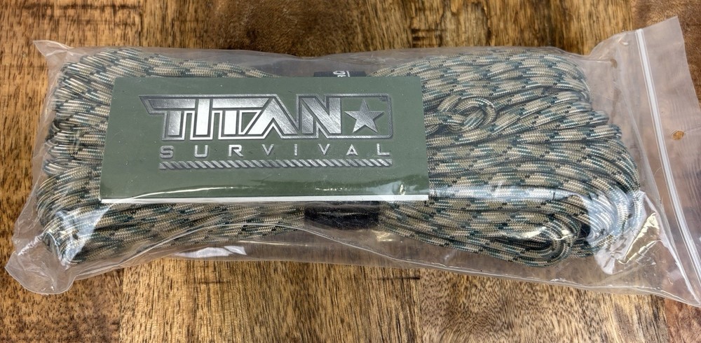 TITAN WARRIOR CORD DESERT CAMO 100 FEET MIL-C-5040H Type III PARACORD