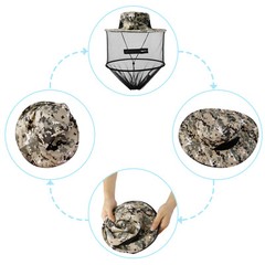 Foldable Cap Sun Shade Jungle Hiking Anti-Mosquito Fishing Bee Nets Hat Outdoor