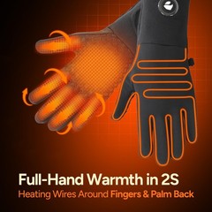 Dr.Prepare Heated Gloves For Men Women 3200Mah Rechargeable Electric Battery