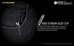 NITECORE NTP30 Tactical Pen Titanium Ti Bidirectional Bolt Action Glass Breaker