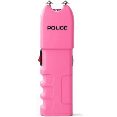 POLICE Stun Gun 928 Max Volt Heavy Duty Rechargeable LED Flashlight Pink
